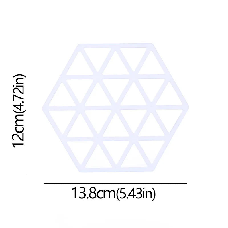Hexagonale Silikon Tassenmatte: Hohl, Rutschfest - Hitzebeständig für Haushalt