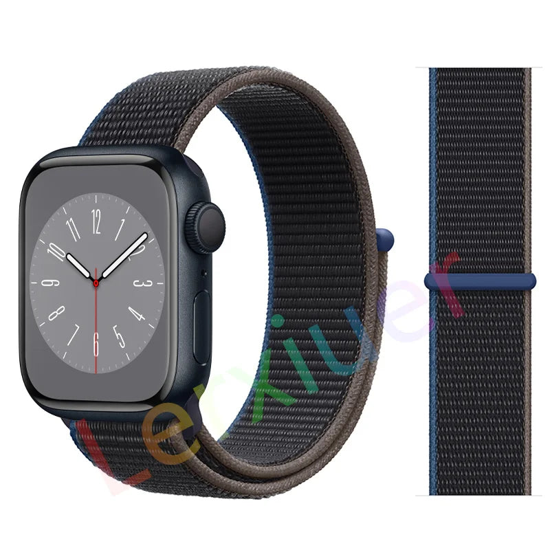Nylon Schlaufenarmband für Apple Watch alle Serien und Größen