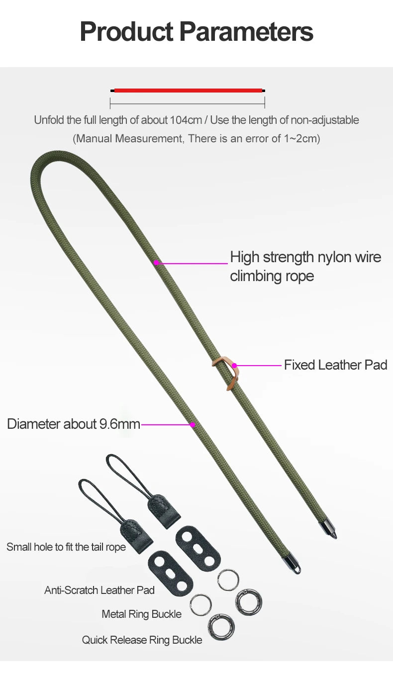 Schultergurt für Kamera passend für verschiedene Marken