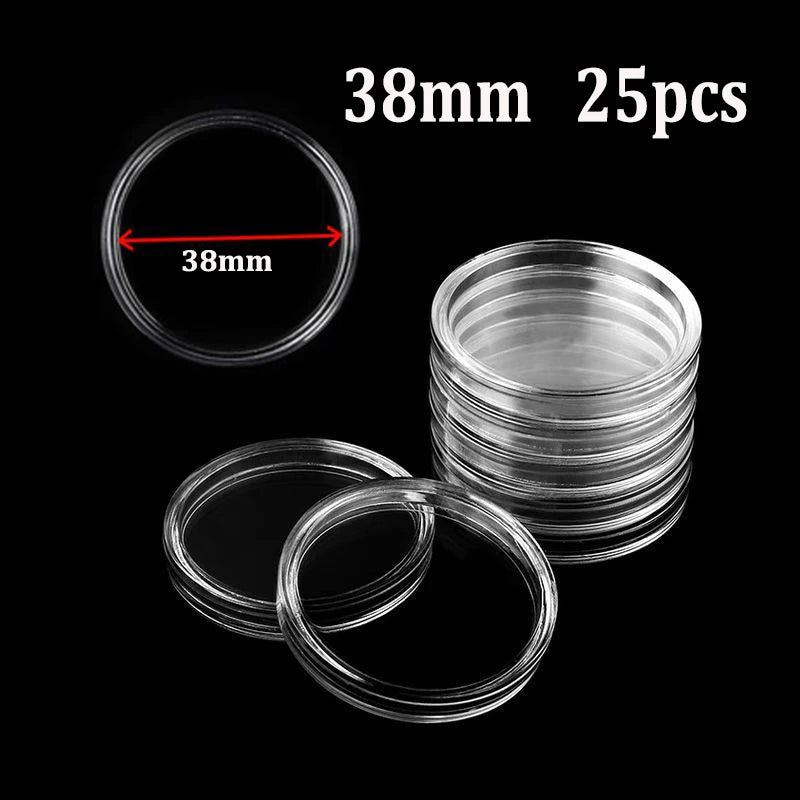 Durchsichtige Kunststoff-Münzkapseln in 21-45mm für sicheren Münzschutz