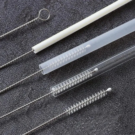 Wiederverwendbares Trinkhalm Reinigungsbürsten Set für Flaschen Rohre Nylon Edelstahl