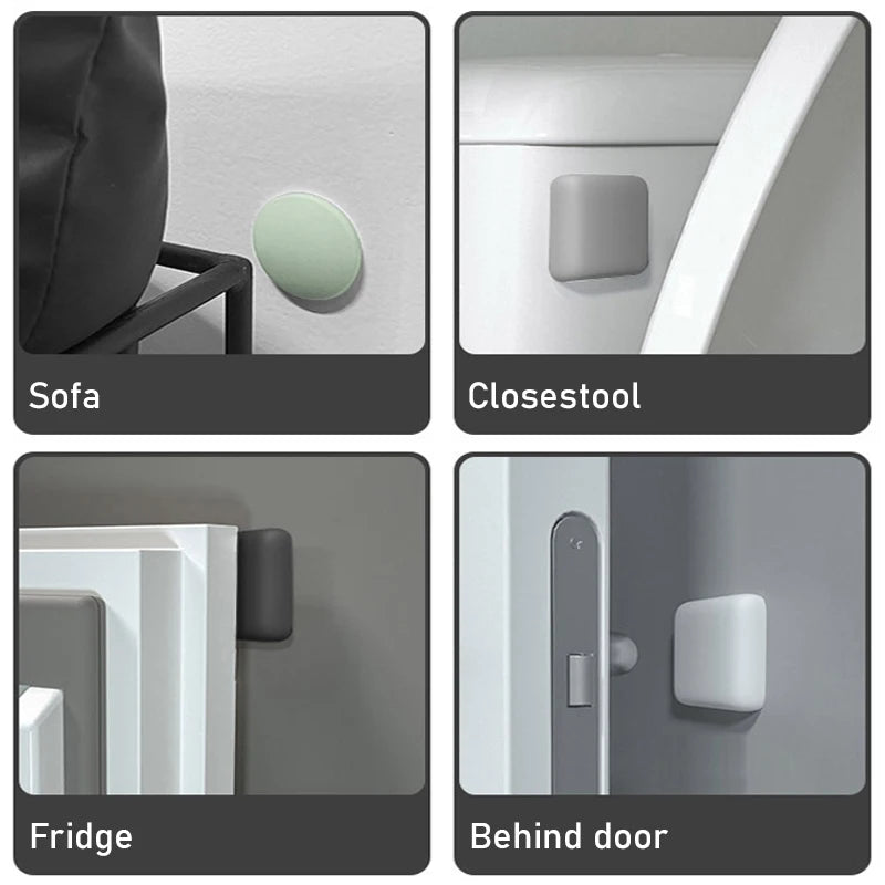 Silikon Türgriff Stoßstange 5x5cm Selbstklebend Schutzpad Weiß Grau Schwarz