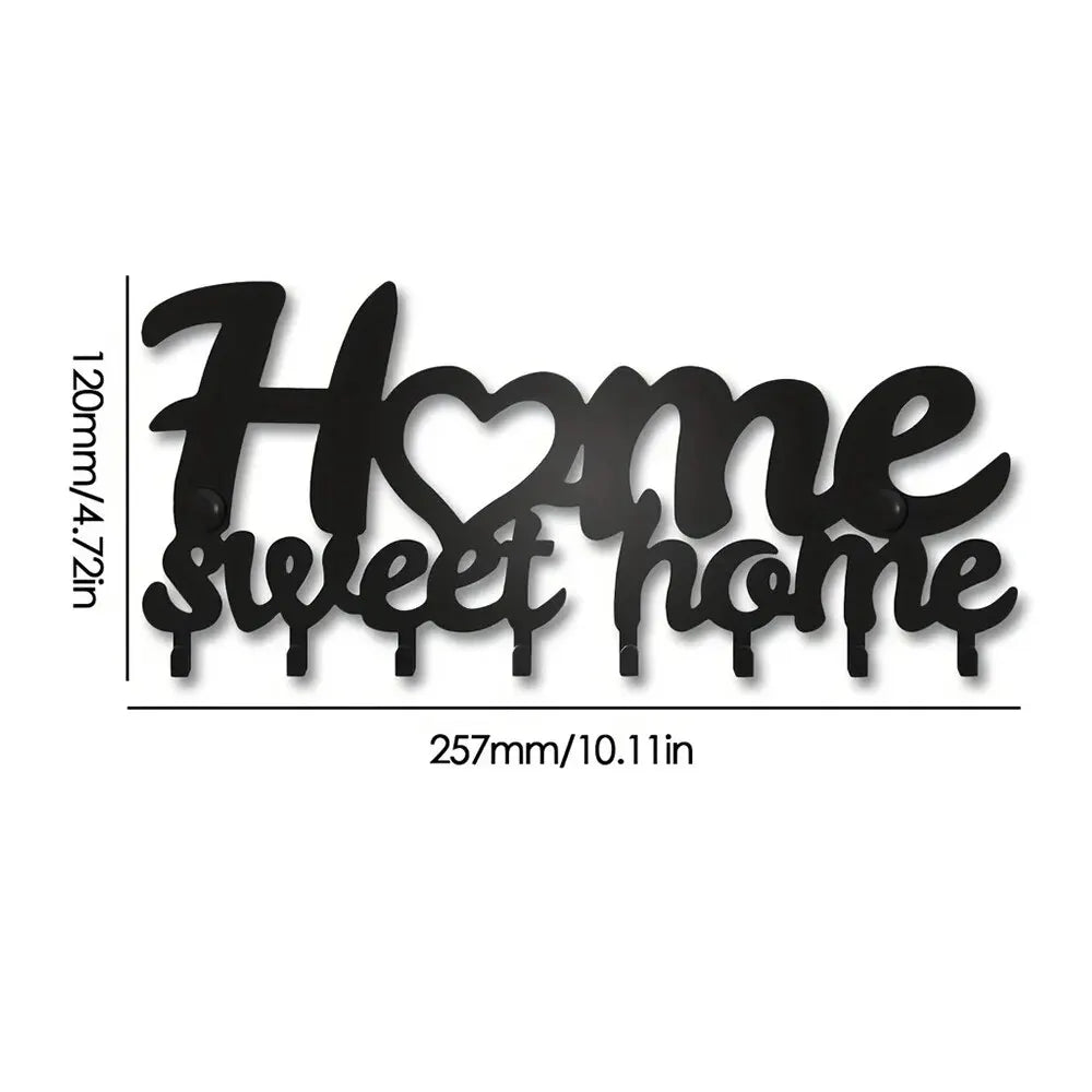 Dekorativer Schlüsselhalter aus Metall mit 8 Haken für Flur und Büro