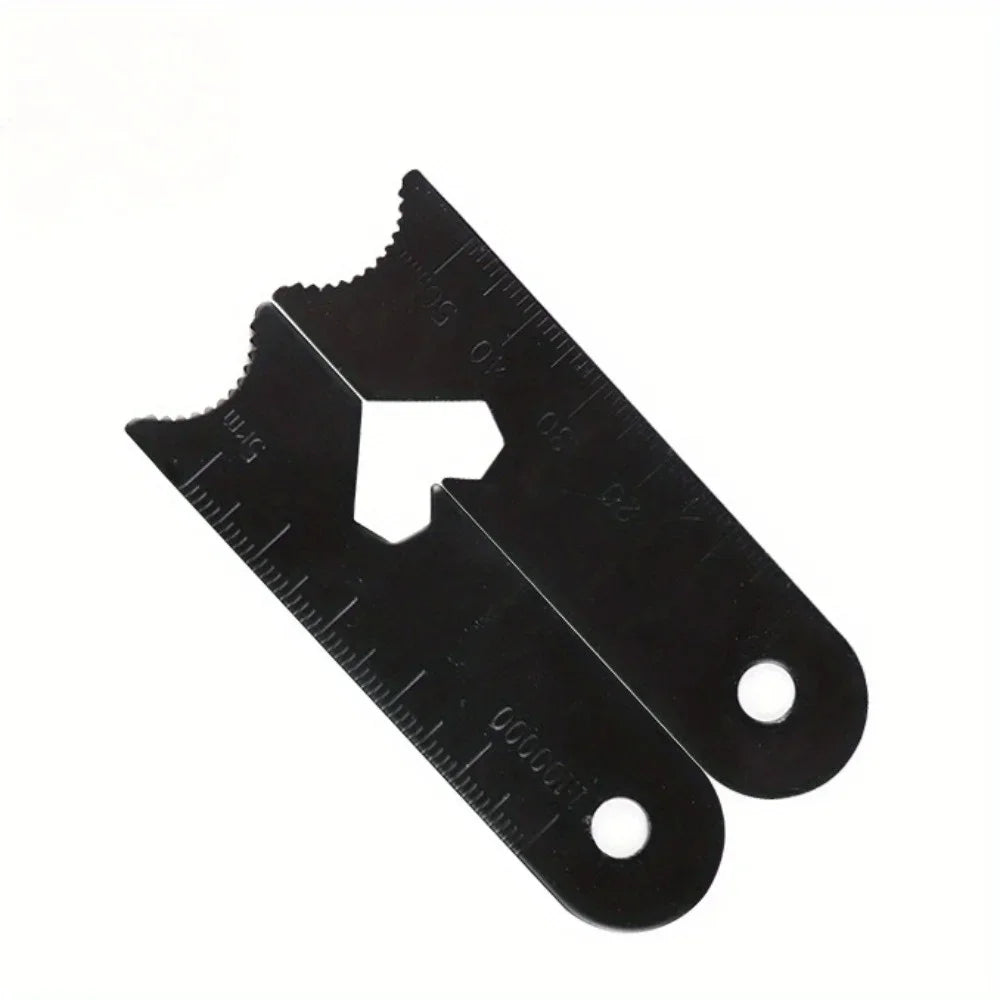 2er Set 2in1 Survival Multitool Edelstahl Flaschenöffner Lineal Camping
