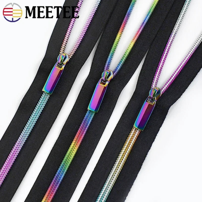 Nylon Reißverschlussband & Schieber Set 5m für Reparaturen Kleidung Taschen #5