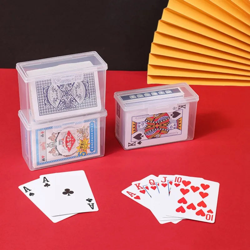Transparente Kunststoff Boxen Spielkarten Container PP Lagerung für Spiele