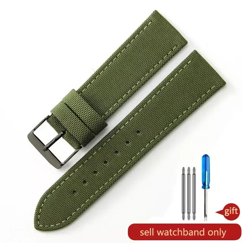 Robustes Nylon Uhrenarmband Army Style 18-24mm für viele Uhren