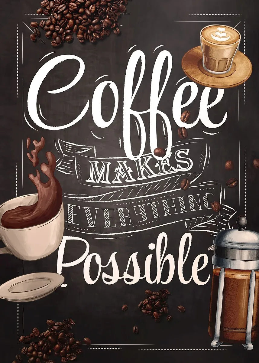 Kaffeetasse Poster Nordic Drucke Kaffee Bäckerei Kuchen Pizza Tafeln Leinwand Malerei Bilder für Cafe Shop Home Küche Dekor