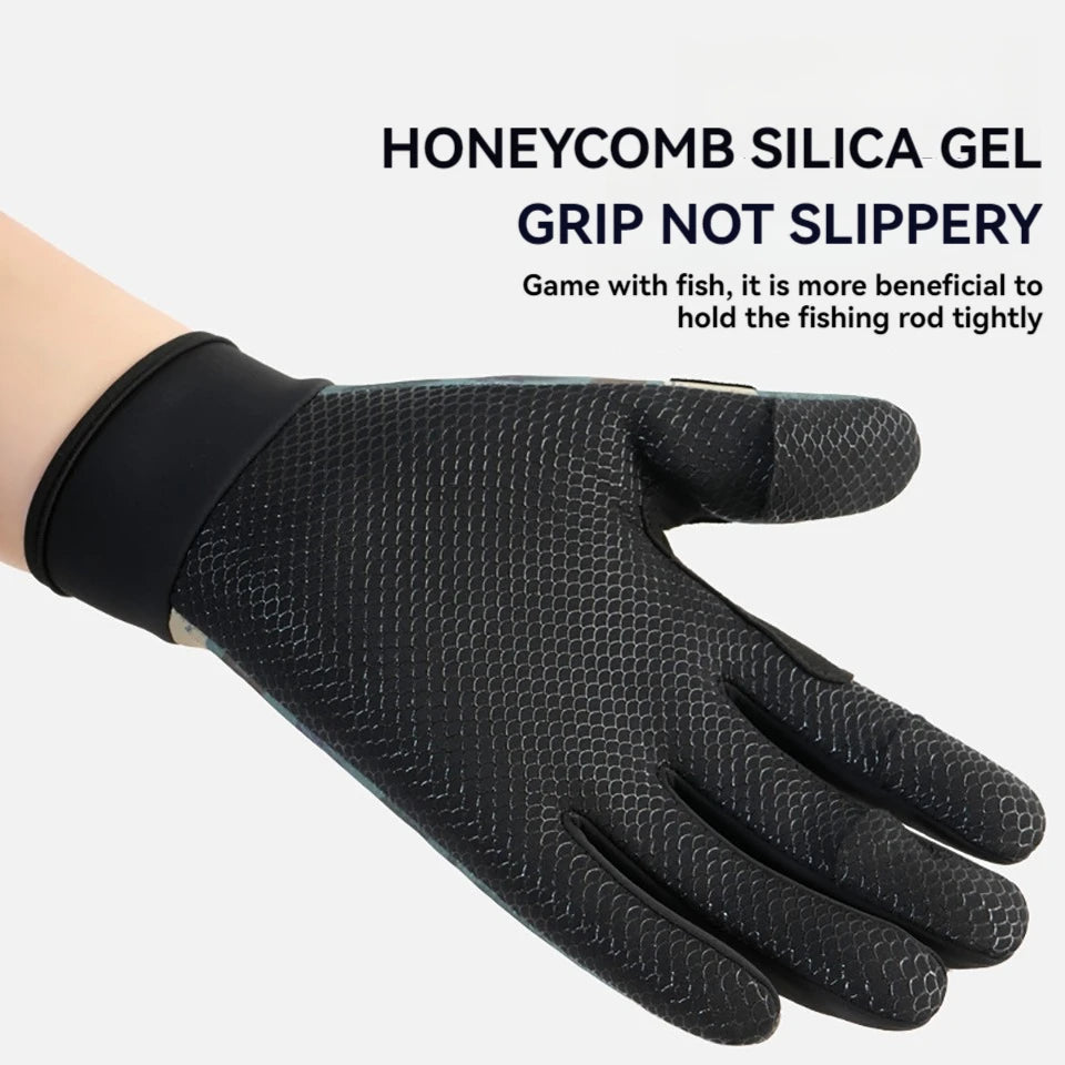 3-teilige Angelhandschuhe mit flexiblem Fingerdesign wasserdicht warm