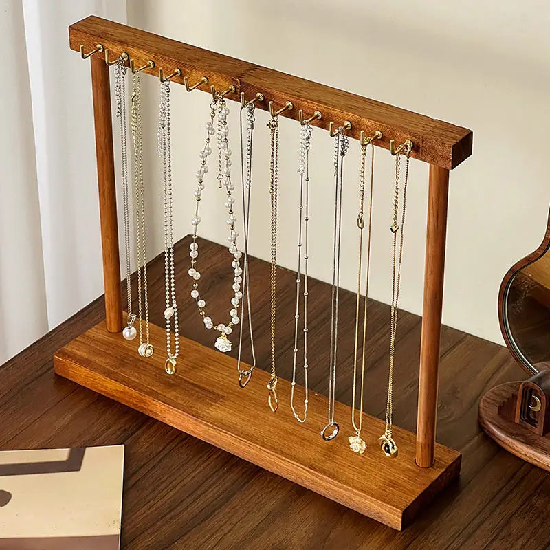 Massivholz Schmuck Organizer Display für Ketten Ohrringe Armbänder