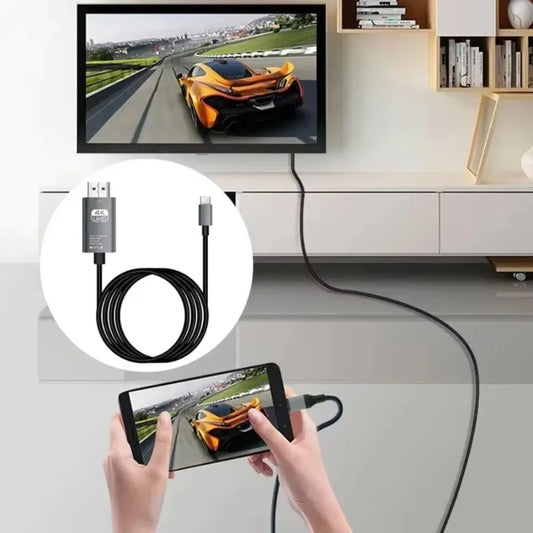 4K USB C zu HDMI kompatibles 2m Kabel 30Hz 60Hz Video Adapter HDTV
