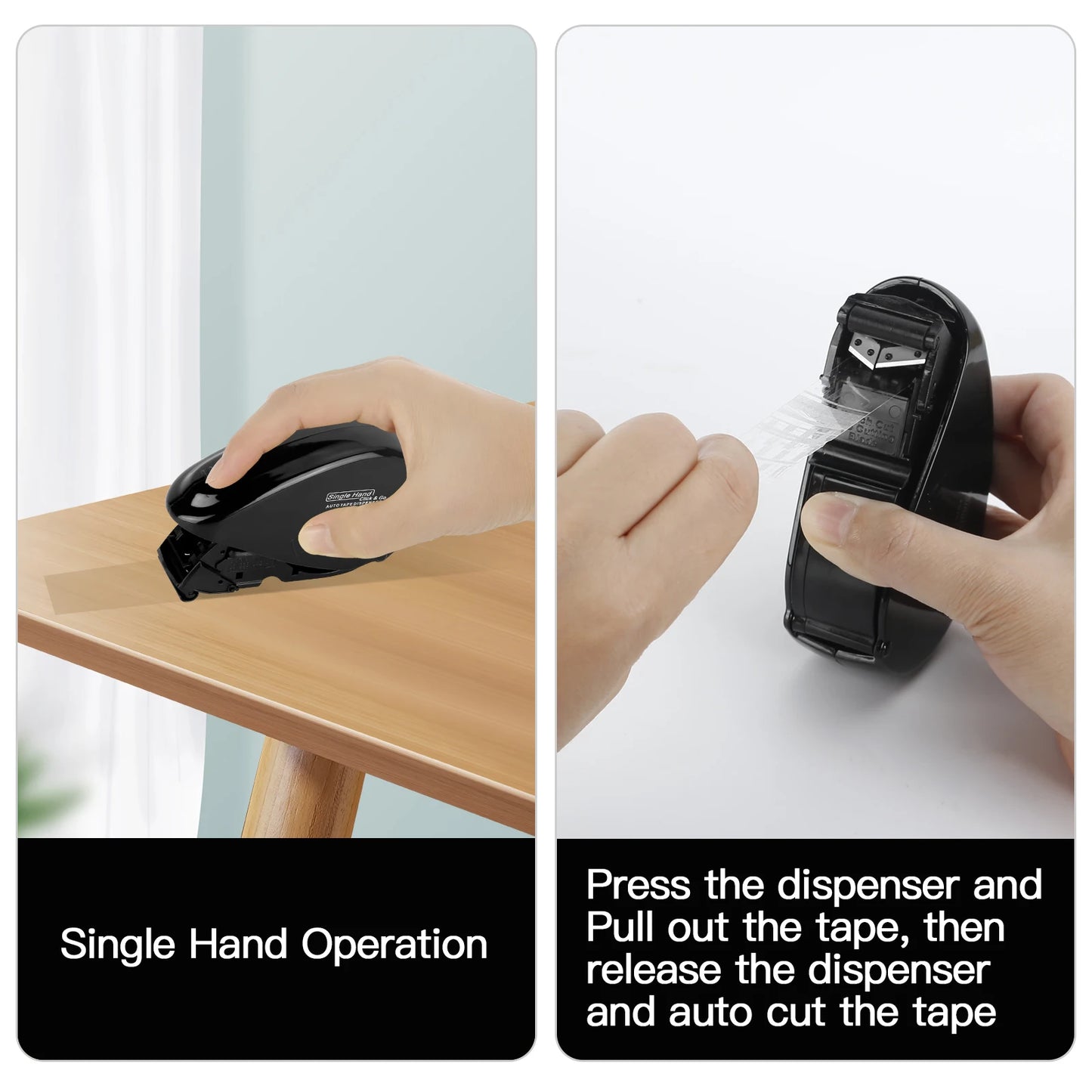 Effizienter Klebebandabroller mit automatischem Schnitt Einhandbedienung