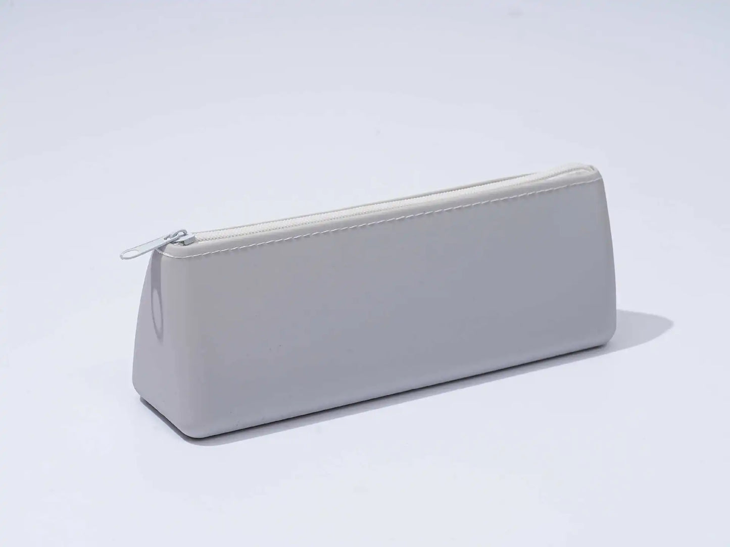 Einfarbige Silikon Federmäppchen mit großem Fassungsvermögen und Reißverschluss