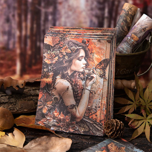 JIANQI 30 Blatt kreatives Sammelalbum mit Vintage Materialien