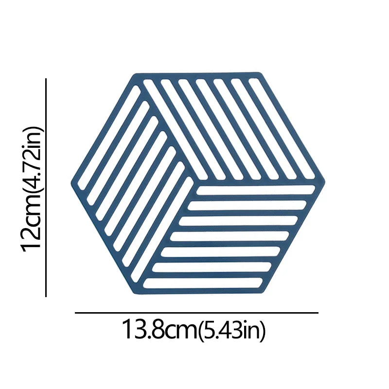 Hexagonale Silikon Tassenmatte: Hohl, Rutschfest - Hitzebeständig für Haushalt