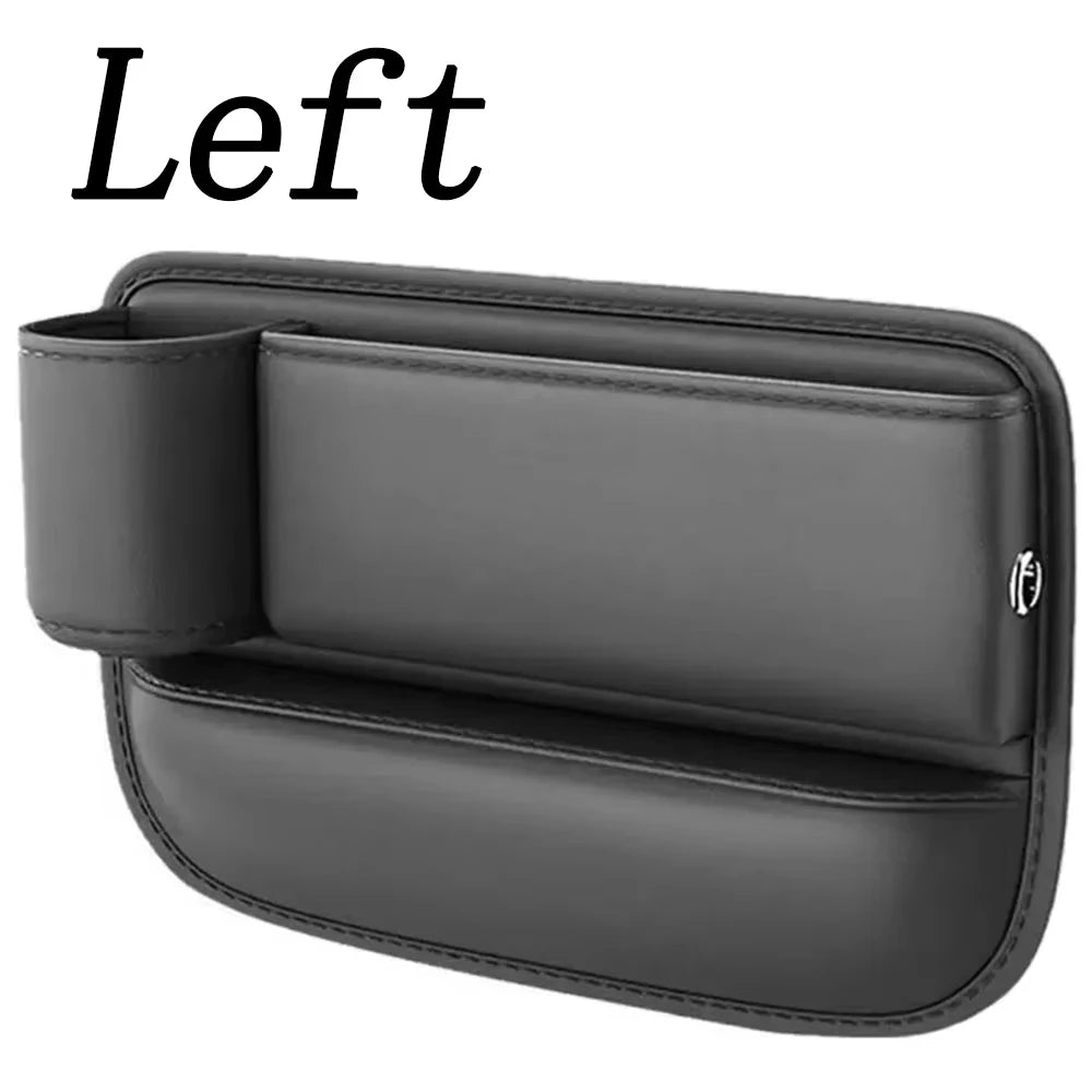 Auto Sitz Spalt Organizer mit Getränkehalter & Leder Optik