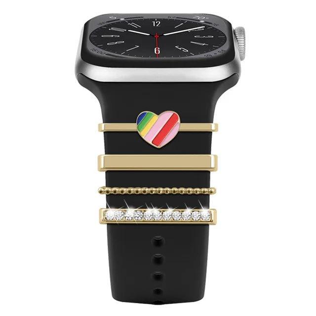 Dekoration für Apple Watch Band Ultra2 10 9 8 Diamant Schmuck Armband Zubehör für Samsung/Huawei Uhr 20/22mm Armband Charms-Yabubest - Home & More