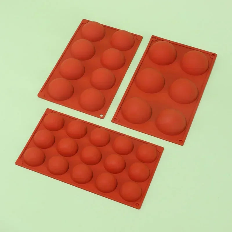 Silikon Backform Halb Kugel 6 8 15 24 Löcher für Dessert Kuchen Dekor