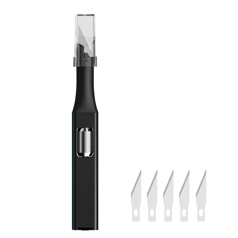 Rutschfestes Präzisionsmesser Set für Feinmechanik - Hobby – Inkl. 5 Klingen