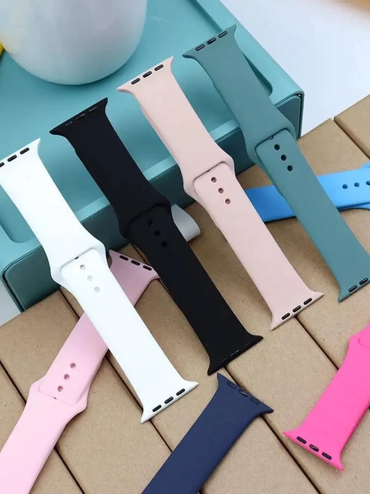 Sportliches Silikonarmband für Apple Watch 41-49 mm in 2 Größen - Farben