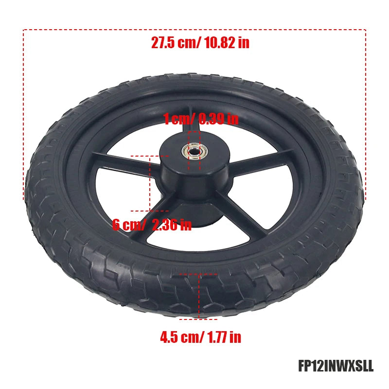 12-Zoll Fahrradrad für Kinder - Ausgeglichenes Vollrad-Yabubest - Home & More