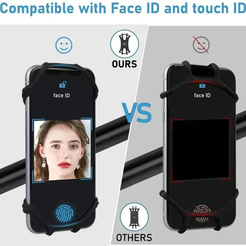 360 Grad drehbarer Handyhalter für Fahrrad und Motorrad mit Silikonzug-Yabubest - Home & More