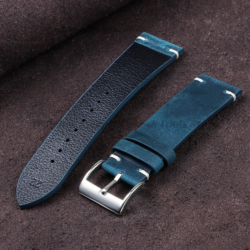 Hochwertiges Leder Uhrenarmband Braun Vintage für Uhren 18-22mm