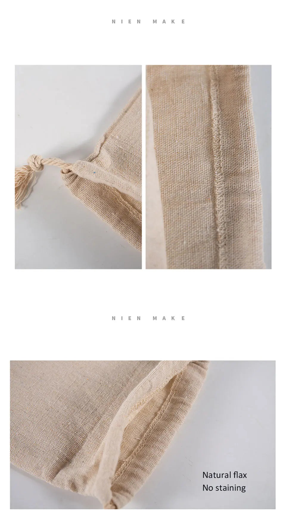 Leinen Brotbeutel Set zur Brot Aufbewahrung ungebleicht nachhalti