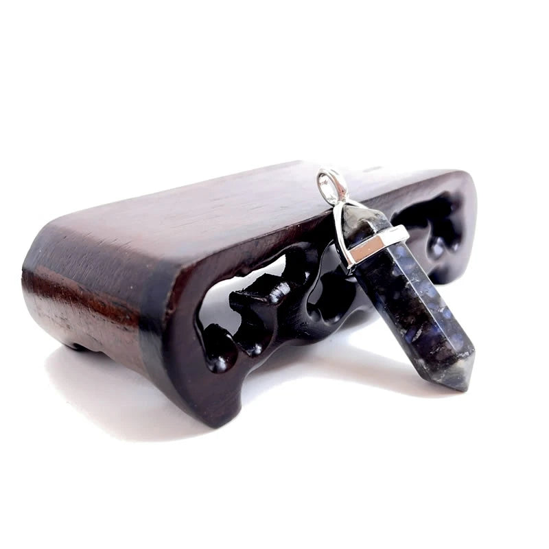 Naturstein Sechseck Stabanhänger – DIY Schmuck, Amethyst, Tigerauge Mix