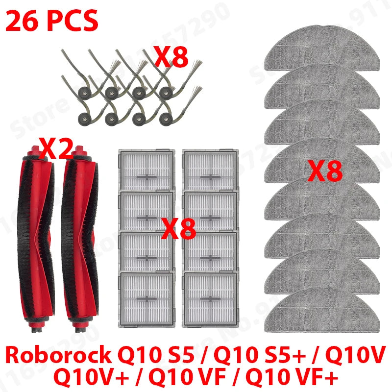 Zubehörset mit Bürste Filter und Staubbeutel für Roborock Staubsauger