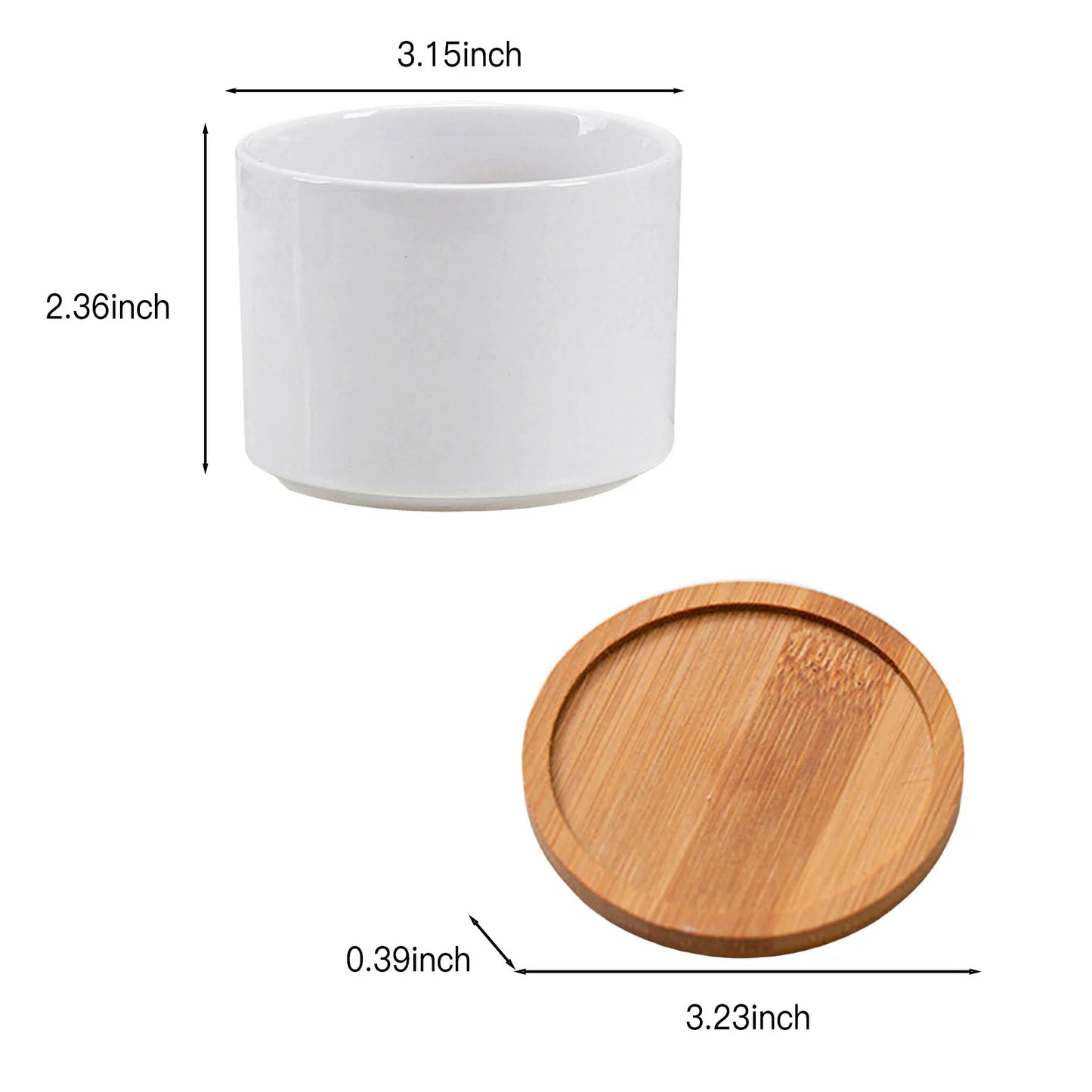 Eleganter Mini Blumentopf aus Kunststoff für Sukkulenten am Schreibtisch