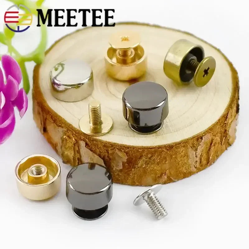 10 50 Stück runde Metallnieten Schrauben für DIY Leder Taschen Gürtel
