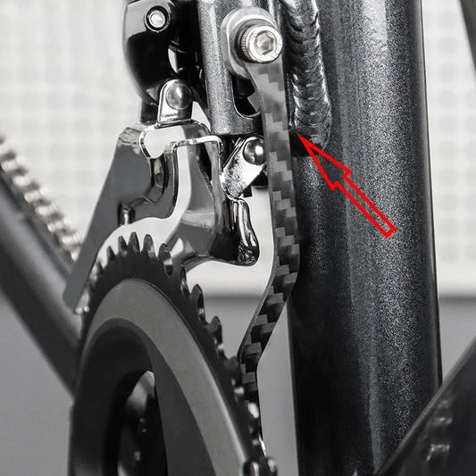 Sichere Carbon Faser Kettenführung – Stabilisiert Rennradkette für kontrolliertes Fahren