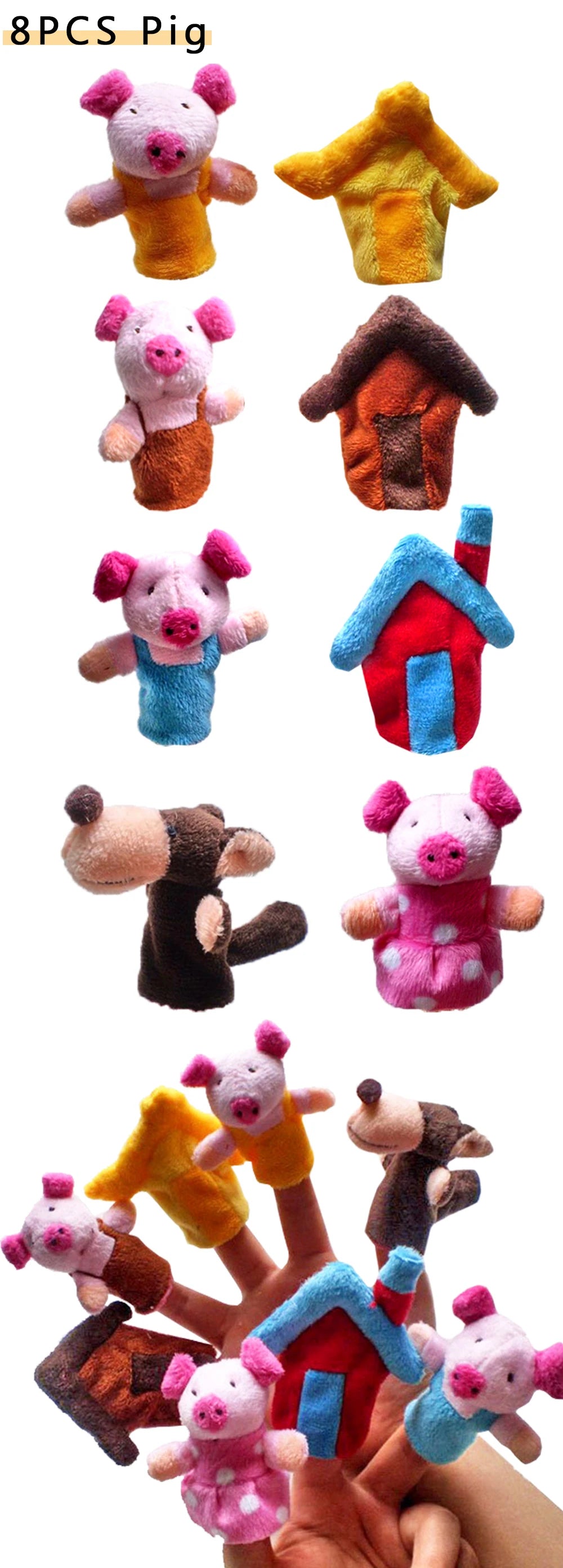 Interaktive Cartoon Fingerpuppen für Eltern Kind Spielen