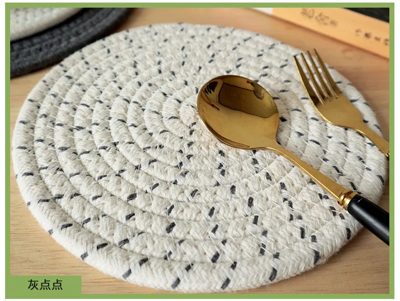 Seil Gewebtes Tischset Baumwolle, Isolierend, fuer Esstisch Kuech