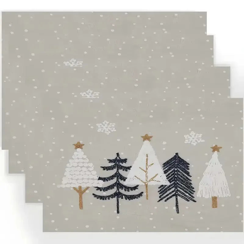 Festliche Weihnachtsbaum Tischsets aus Polyester für Ihr Zuhause