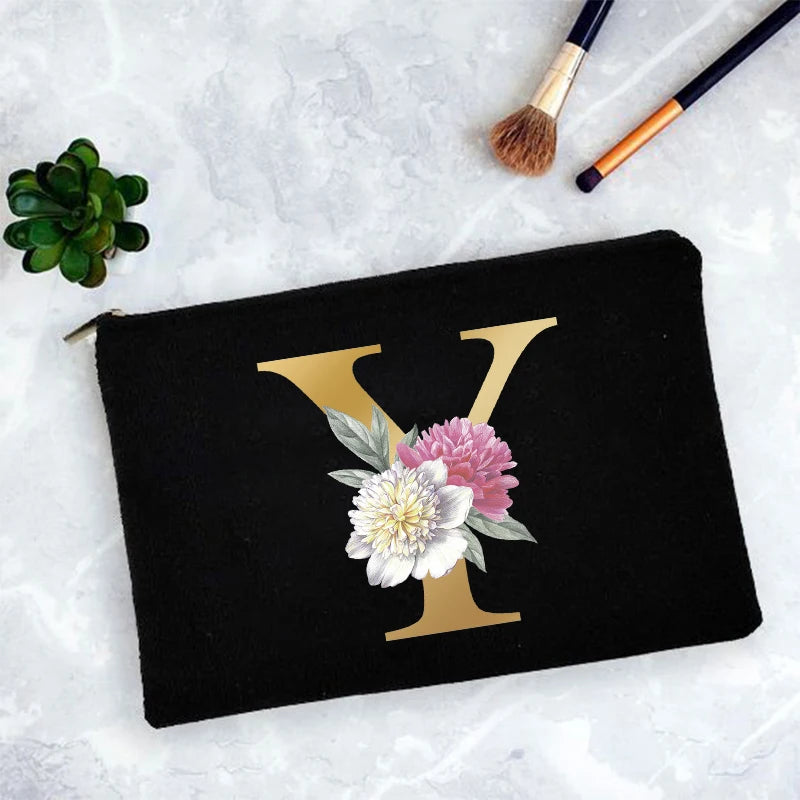 Florale Kosmetiktasche mit Reißverschluss für Damen und Brautjungfern