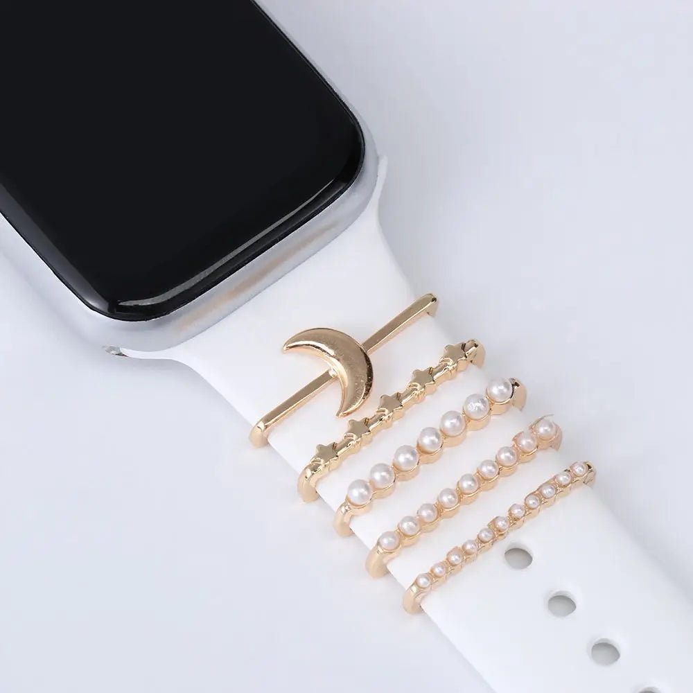 Dekoration für Apple Watch Band Ultra2 10 9 8 Diamant Schmuck Armband Zubehör für Samsung/Huawei Uhr 20/22mm Armband Charms-Yabubest - Home & More