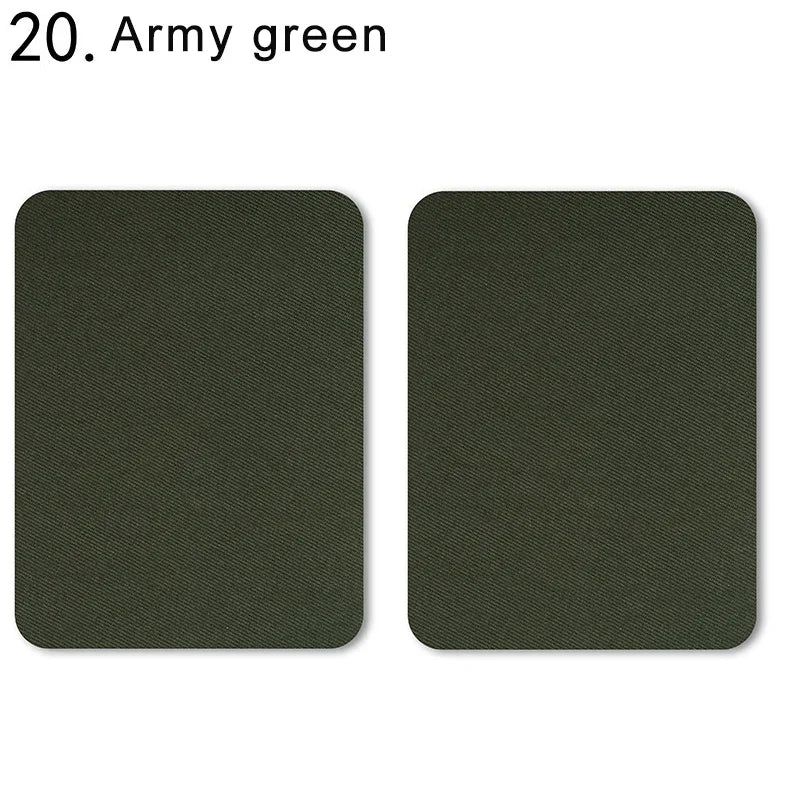 4er Set farbige Bügel-Patches aus Baumwolle zur Kleidungsreparatur 12,5x9,5cm
