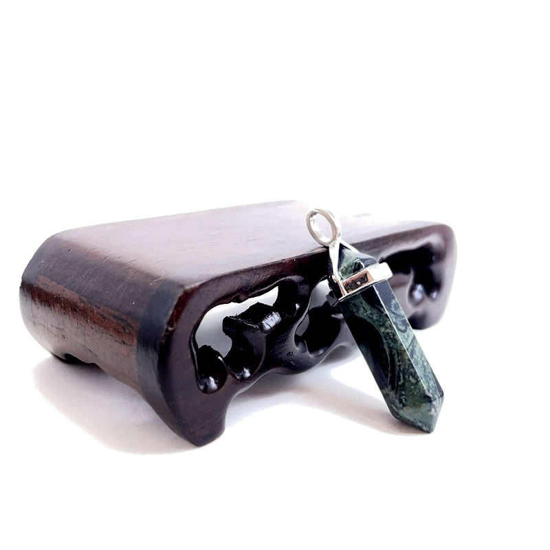 Naturstein Sechseck Stabanhänger – DIY Schmuck, Amethyst, Tigerauge Mix