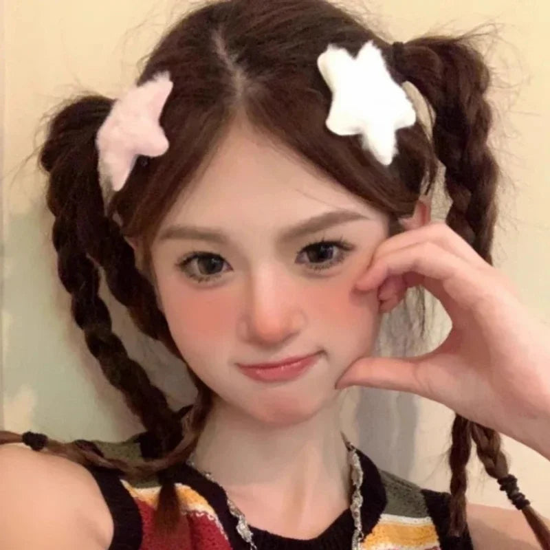 Süße Plüsch Stern Haarnadeln für Mädchen und Frauen