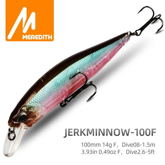 Schwimmender Minnow Wobbler 14g Angelköder 24 Farben 0,8-1m Tiefe