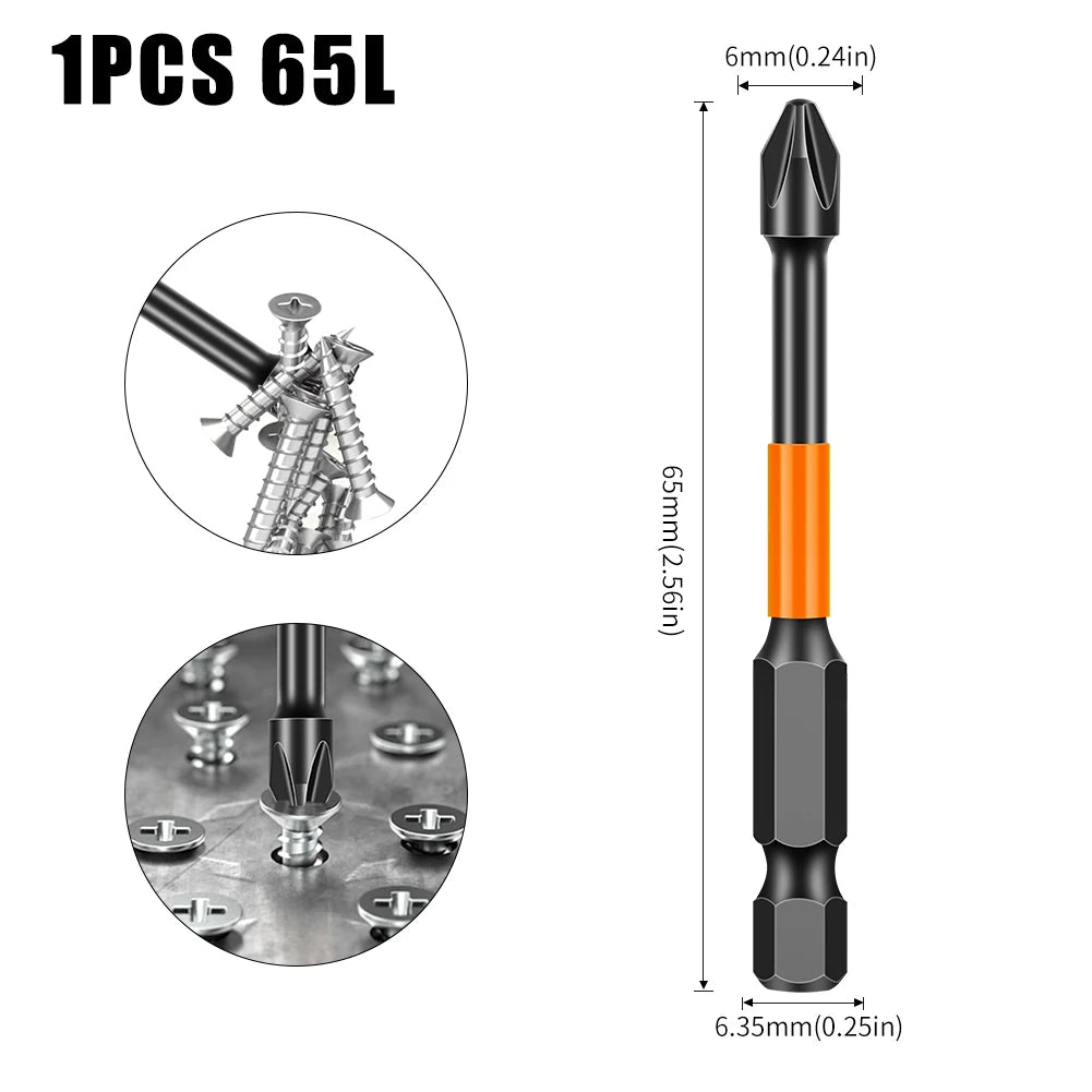 PH2 Kreuzdrehmomentkopf Schraubendreher S2-Stahl magnetisch rutschfest