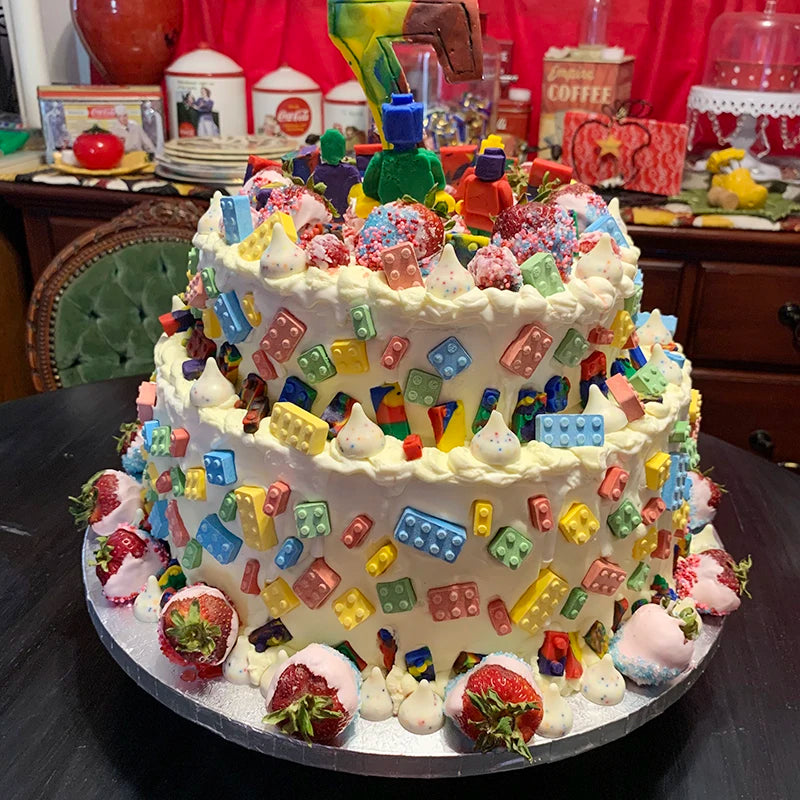 Silikon Fondantform Bausteine Roboter Kuchen Cupcake Topper Dekorieren