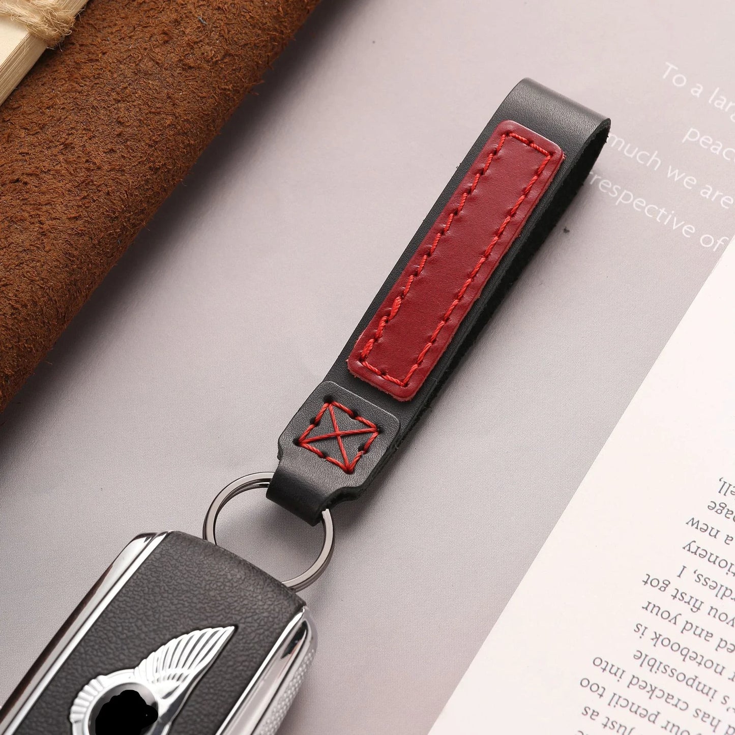 Universal Leder Schlüsselanhänger Auto Schlüsselring Geschenk für Männer