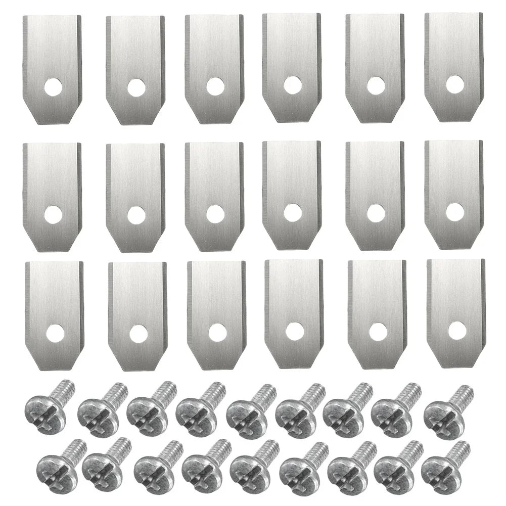 Edelstahl Mähroboter Klingen 35x18x0,75 mm – Rasenmäher Ersatz Trimmerblätter