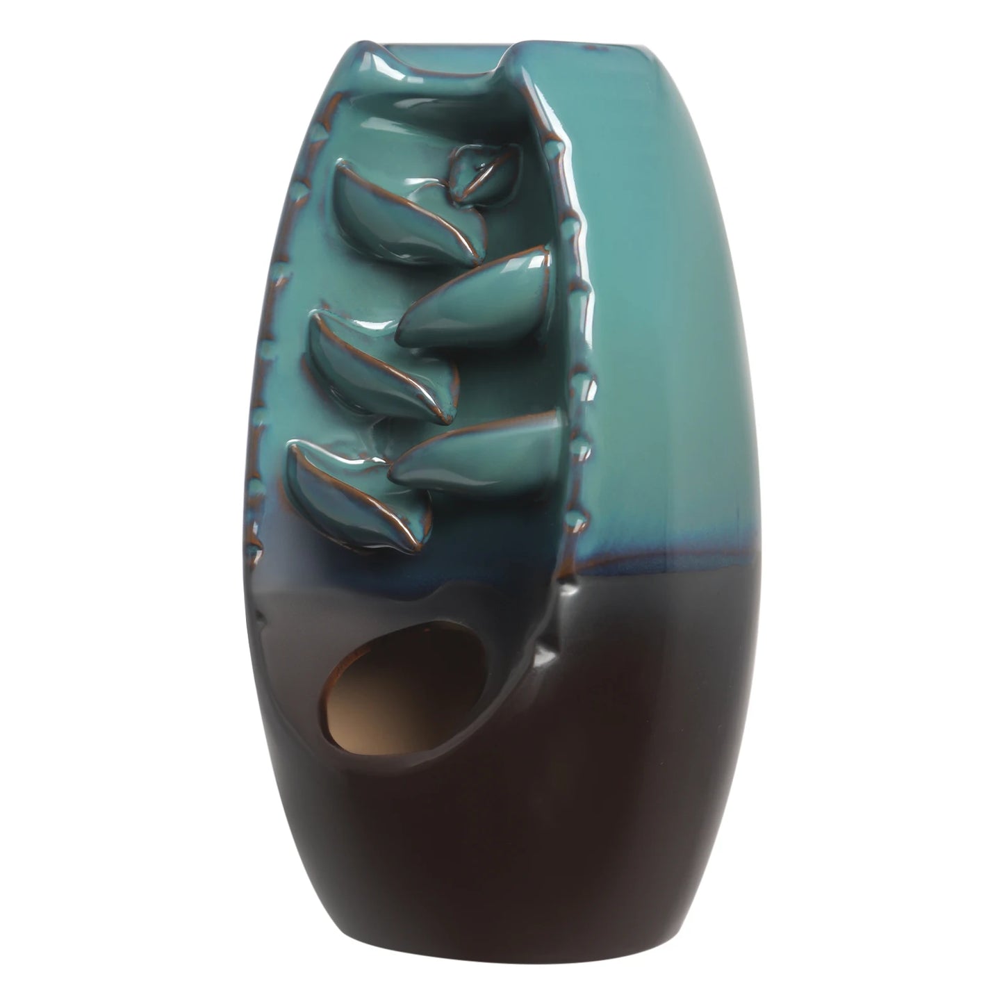 Atmosphärischer Wasserfall Rückfluss Weihrauchbrenner aus Keramik