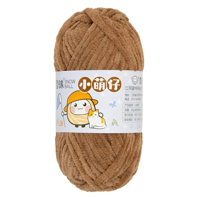 Weiches dickes Chenille Strickgarn 50g für DIY Schal Mütze Pullover