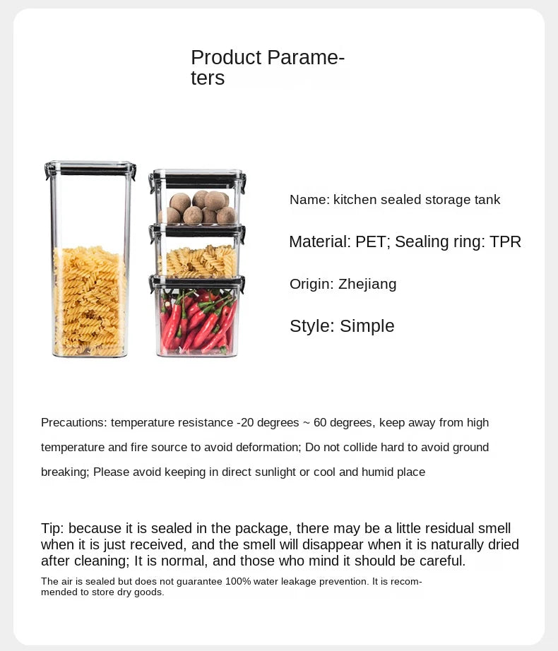 Feuchtigkeitsbeständige Acryl Vorratsgläser Set Küche