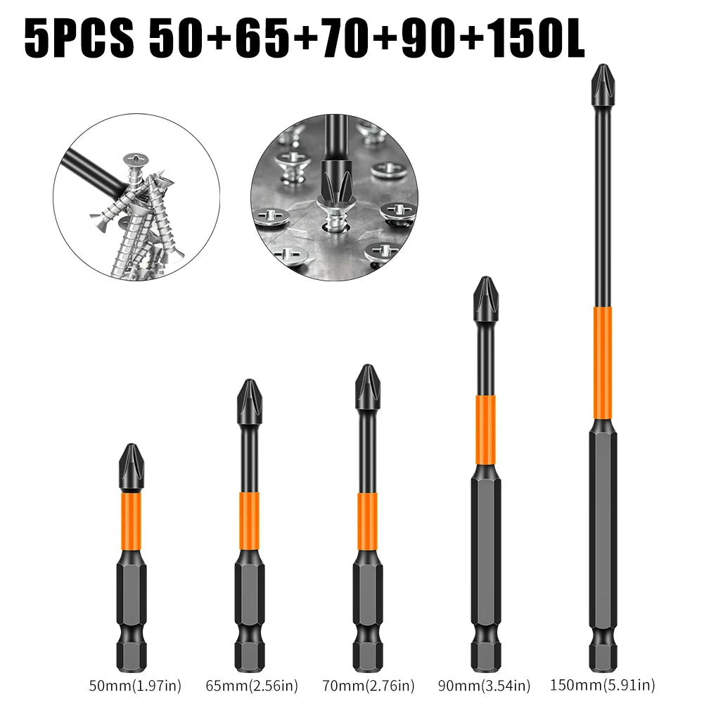 PH2 Kreuzdrehmomentkopf Schraubendreher S2-Stahl magnetisch rutschfest